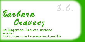 barbara oravecz business card